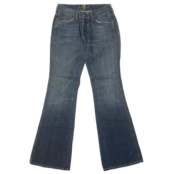 7 for All Mankind Jeans A Pocket Bootcut Womens 28 Stretch Low Rise Denim Y2K - Picture 2 of 6